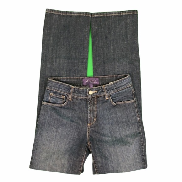 NYDJ 5 Pocket Medium Wash Straight Leg Jeans